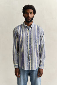 Relaxed Fit Seersucker Hemd mit Streifen
