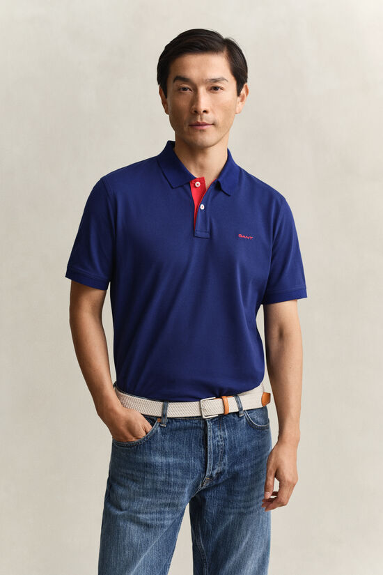 Kontrast Piqu&eacute; Poloshirt