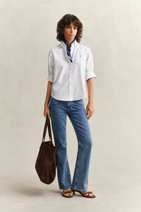 Regular Fit Classic Oxford-Bluse mit Streifen