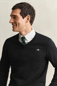 Klassischer V-Neck Pullover aus Baumwolle