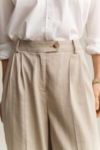 Pinstripe Hose aus Leinenmix