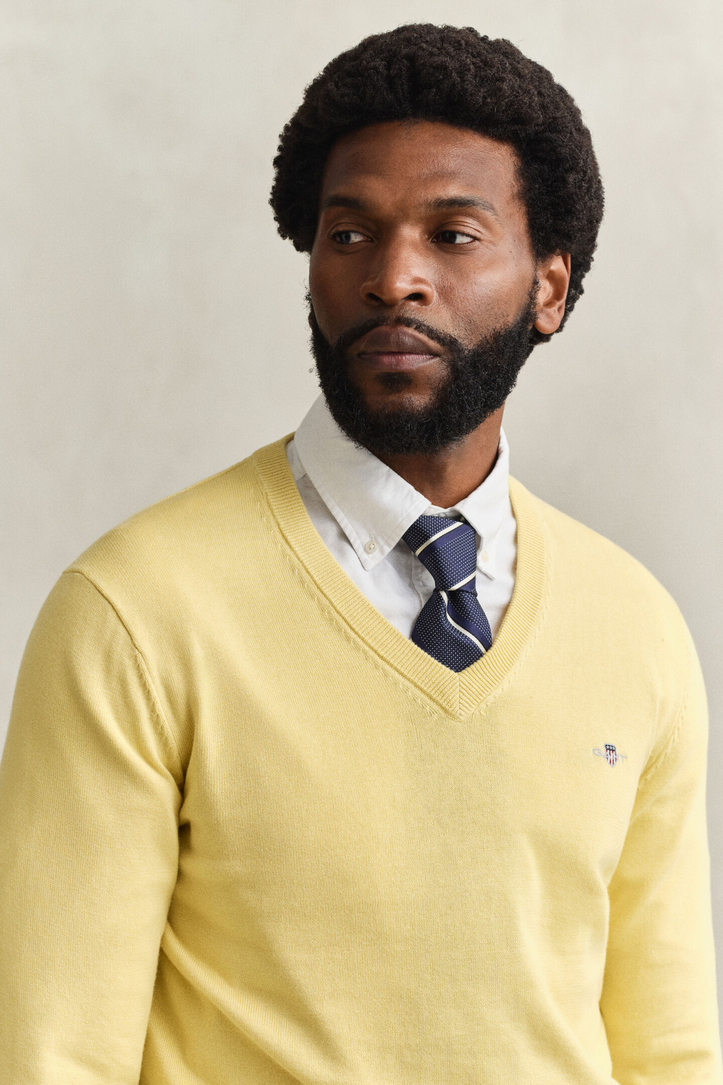 Klassischer V-Neck Pullover aus Baumwolle