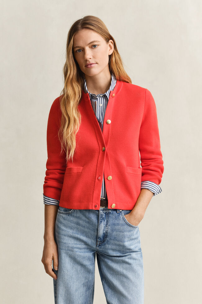 Gestrickte Jacke aus Baumwolle