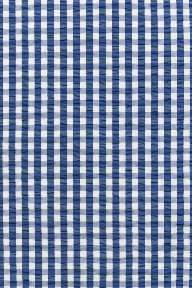 Seersucker Einzelbettbezug mit Karomuster