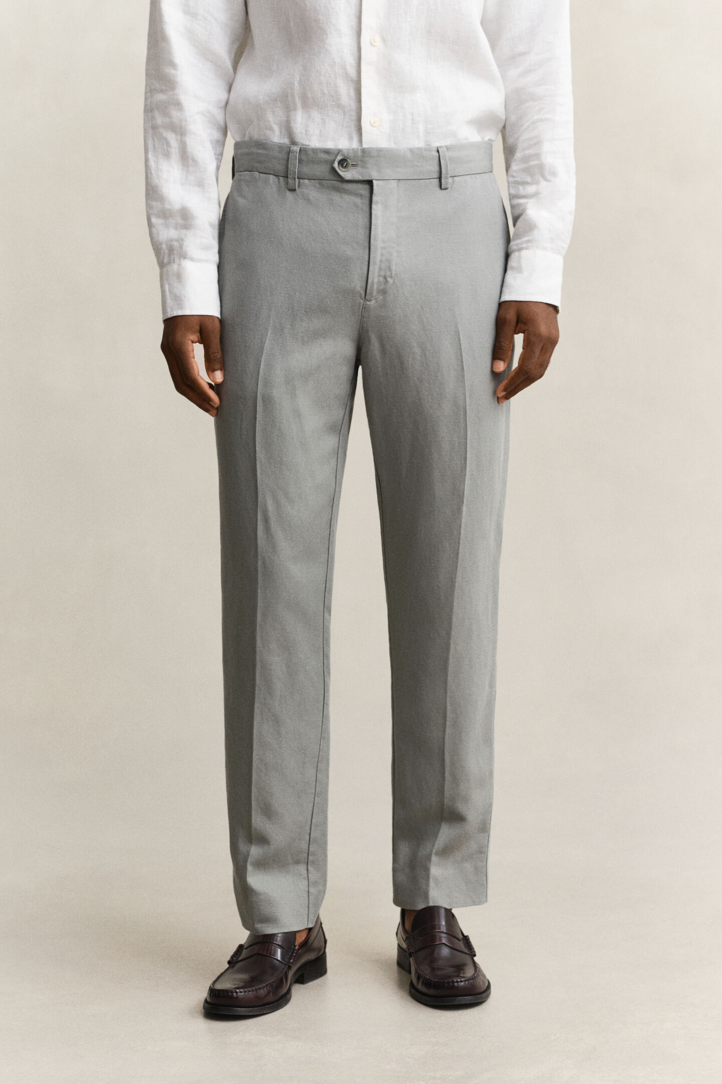 Anzughose aus Lyocell und Leinen