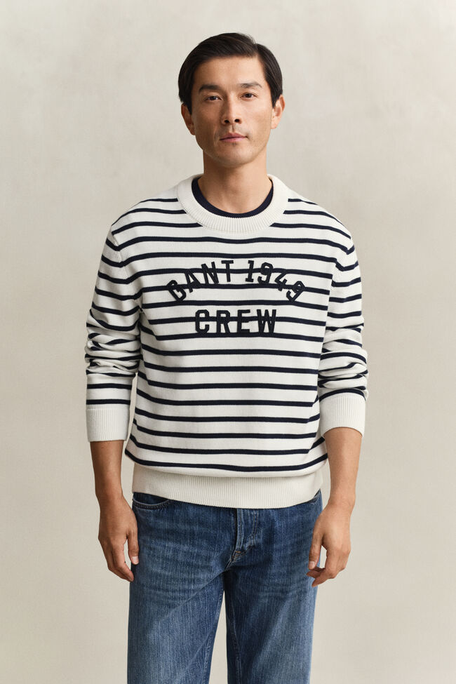 Breton Striped Pullover mit Grafik