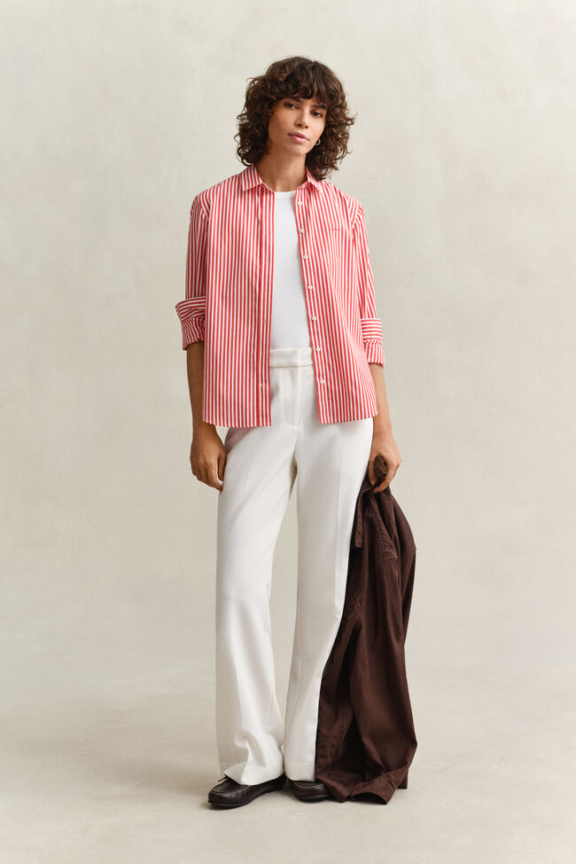 Regular Fit Classic Popeline Hemd mit Streifen