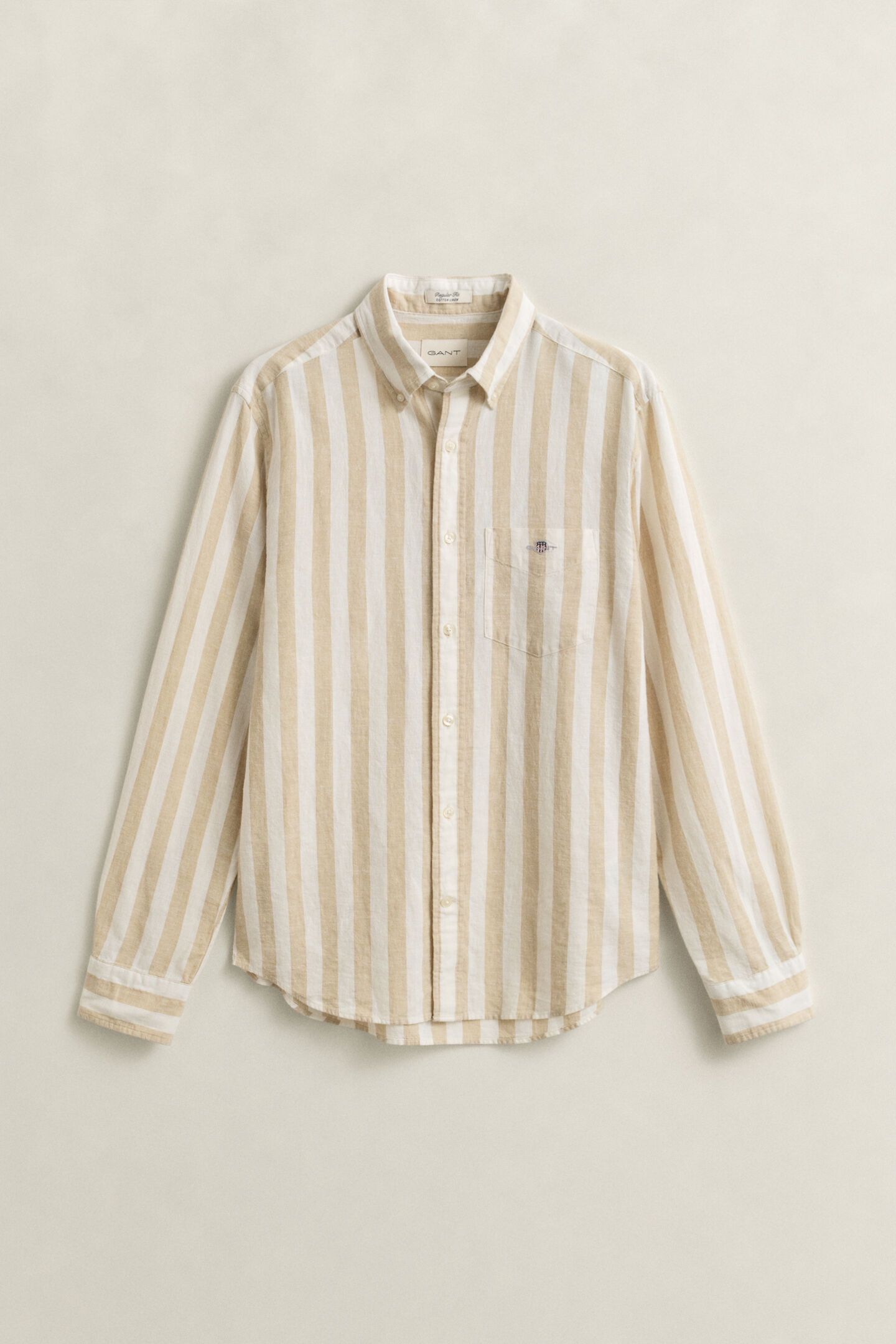 Gestreiftes Hemd aus Leinenmix