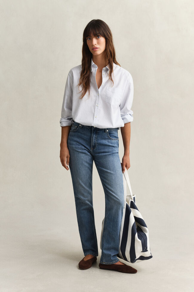 Stretch-Jeans mit geradem Bein