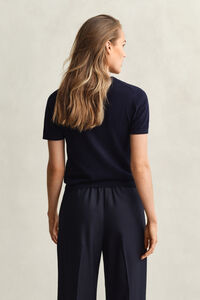 Leichter Kurzarm-Rundhalspullover