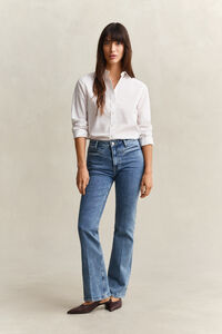 Monogram Jeans mit ausgestelltem Bein