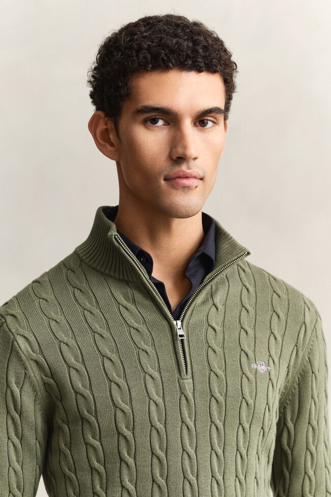 Zopfstrick Troyer aus Baumwolle