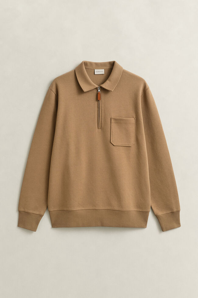 Sweatshirt mit Rei&szlig;verschlusskragen aus Romanit