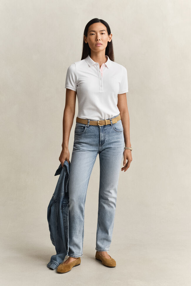 Kontrast Piqu&eacute; Poloshirt