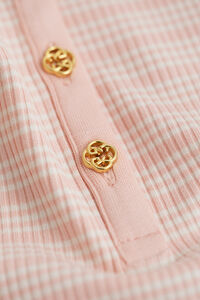 Geripptes Henley Shirt