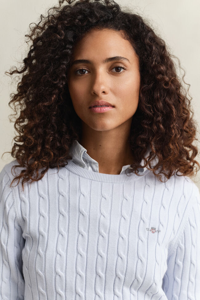 Zopfstrick Rundhalspullover