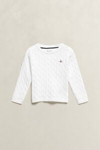 Girls Shield Pullover mit Zopfstrickmuster