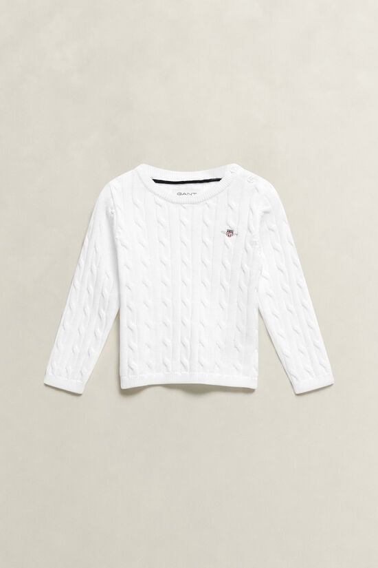 Girls Shield Pullover mit Zopfstrickmuster