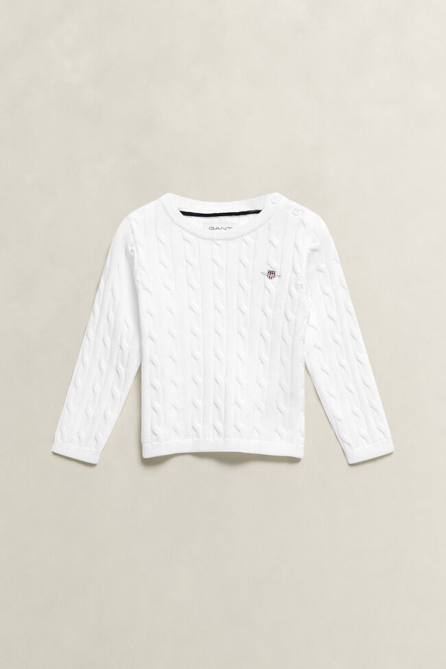 Girls Shield Pullover mit Zopfstrickmuster