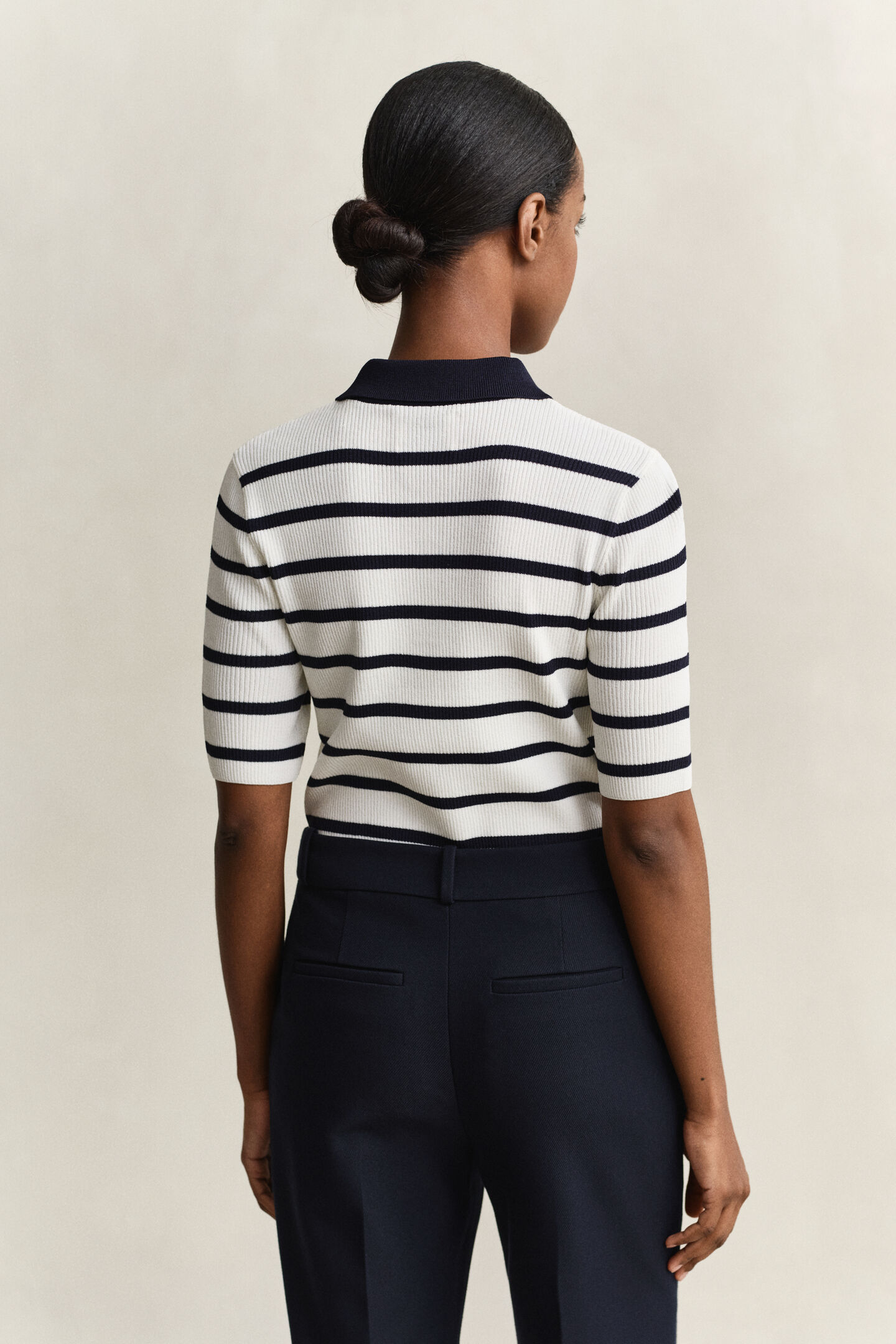 Strick Rugger mit Streifen