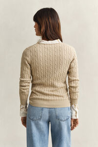 Zopfstrick Rundhalspullover