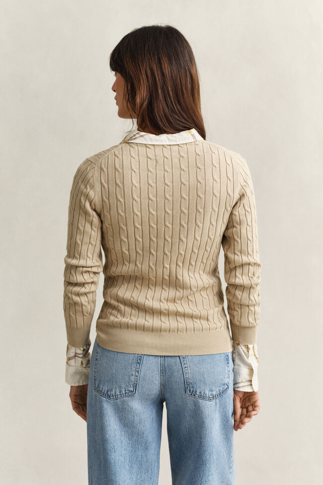 Zopfstrick Rundhalspullover