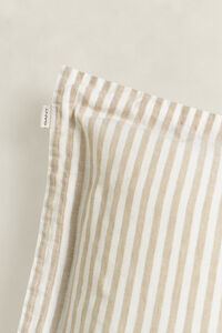 Cotton Linen Striped Kopfkissenbezug