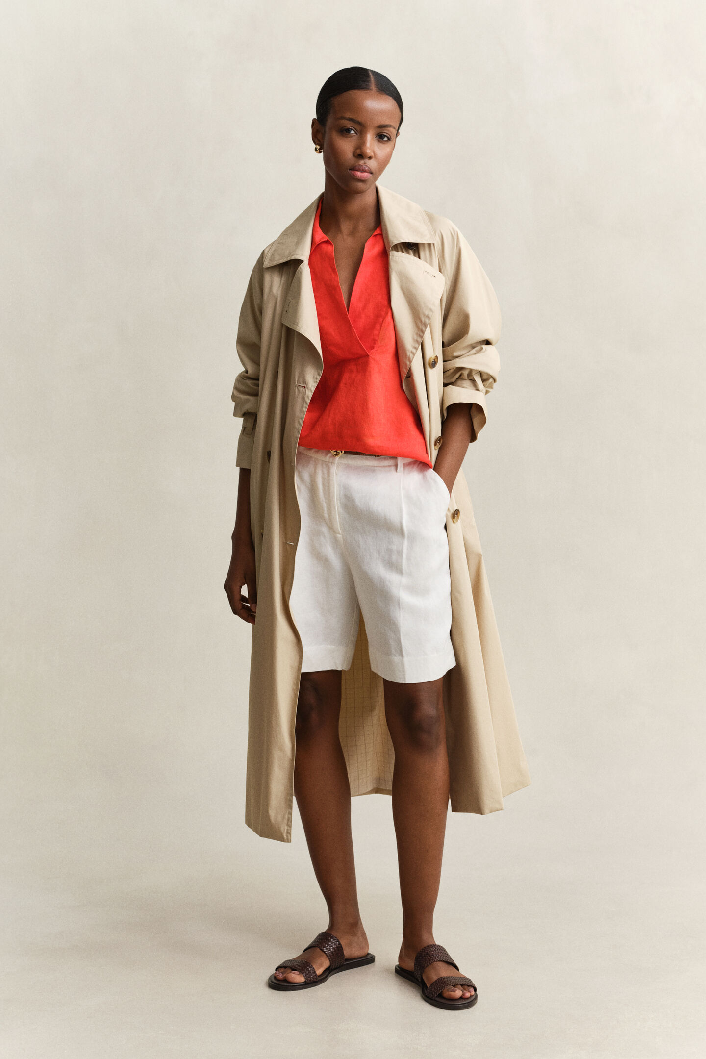 Schlupfbluse aus Leinen