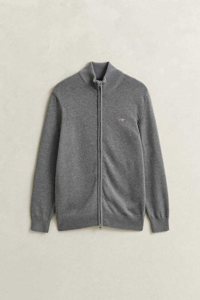 Casual Cotton Strickjacke mit Rei&szlig;verschluss