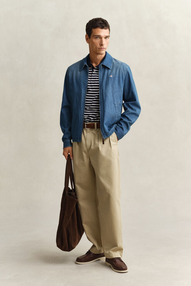 Indigo Windcheater aus Baumwolle