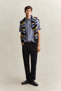 Kurzarm-Hemd aus Leinenmix