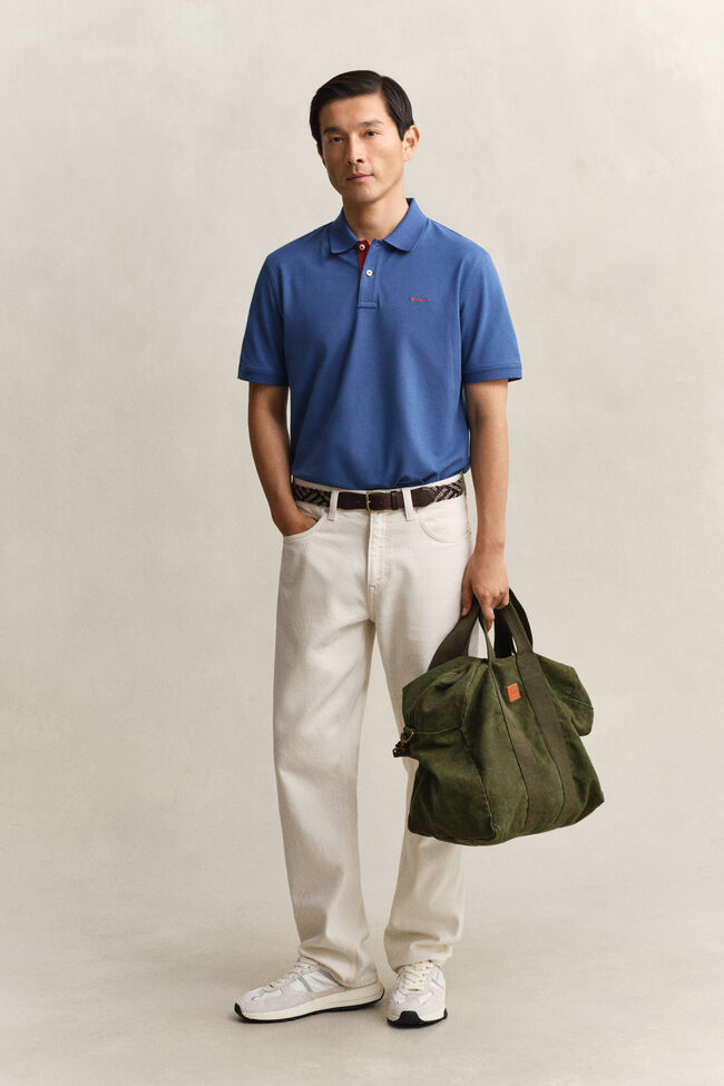 Kontrast Piqu&eacute; Poloshirt