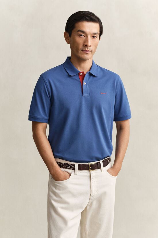 Kontrast Piqu&eacute; Poloshirt