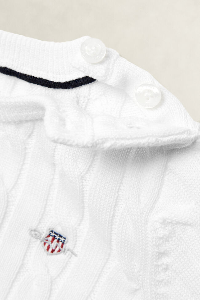 Girls Shield Pullover mit Zopfstrickmuster