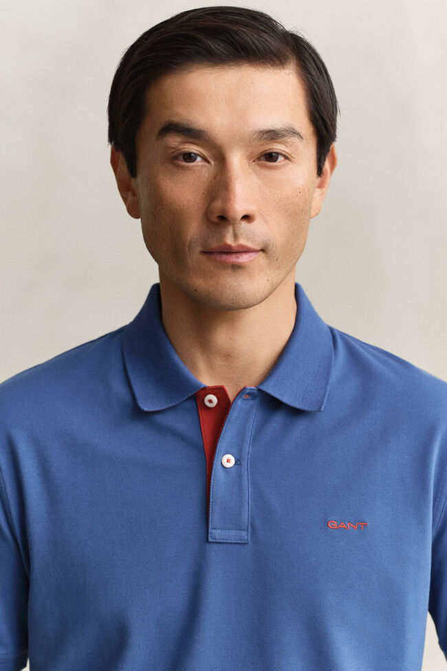 Kontrast Piqu&eacute; Poloshirt