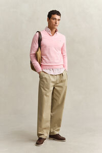 Klassischer V-Neck Pullover aus Baumwolle