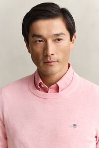 Rundhalspullover aus Baumwolle