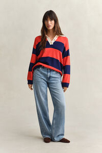 Gestreifter Rugger aus Baumwolle