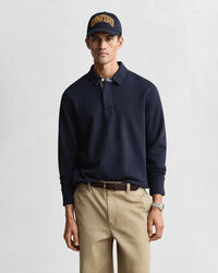 Leichtes Sacker Rib Polo-Sweatshirt