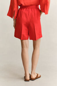 Shorts aus Leinenmix