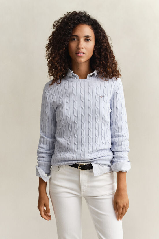 Zopfstrick Rundhalspullover