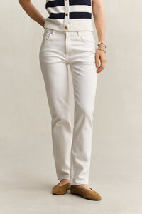 Stretch-Jeans mit geradem Bein