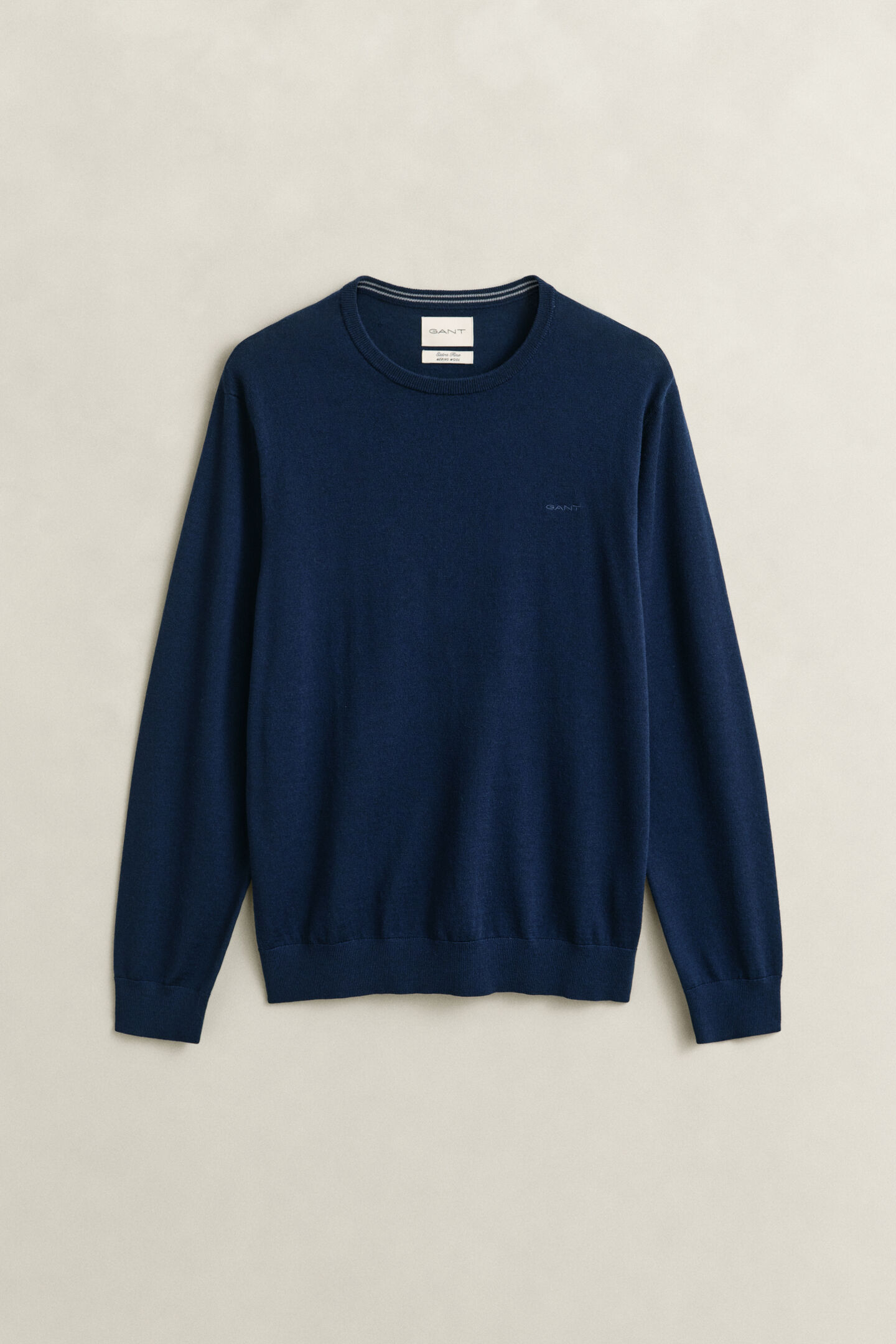 Rundhalspullover aus extra feiner Merinowolle