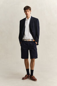 Kurzarm-Hemd aus Leinenmix