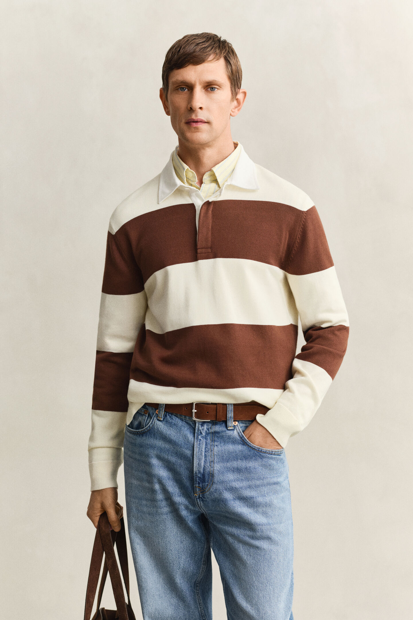 Barstripe Polopullover aus Baumwolle