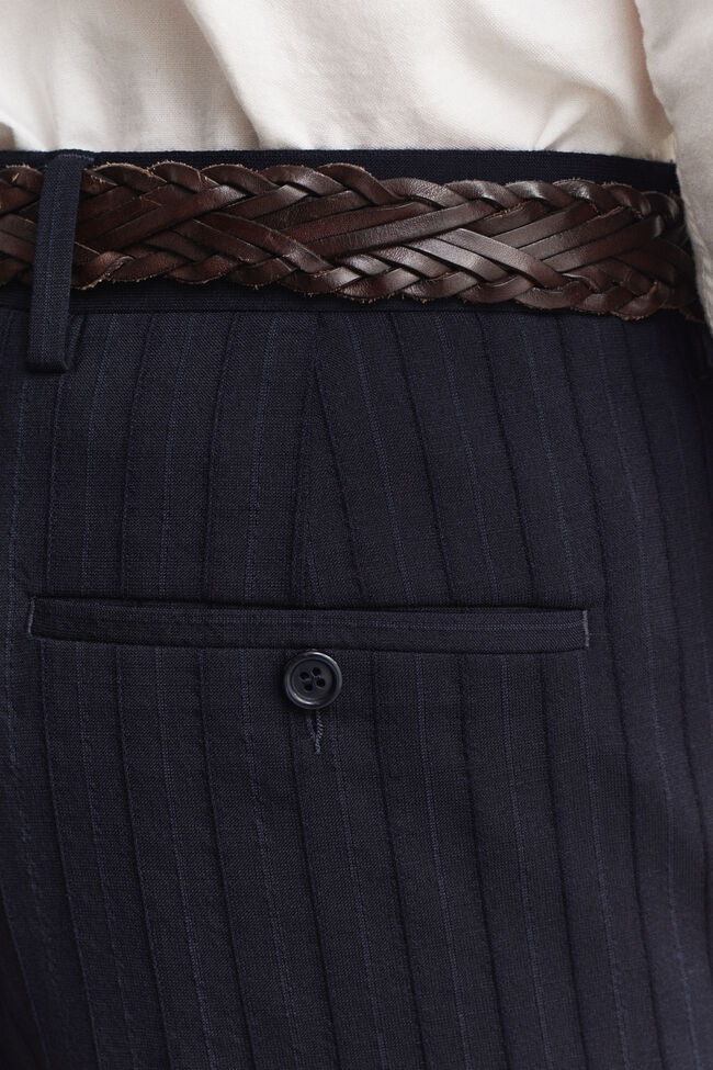 Tonal Pinstripe Anzughose
